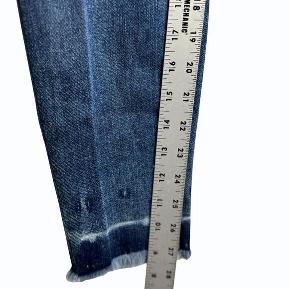 MCGUIRE Denim Womens‎ Newton Skinny Jeans Size 31 Raw Hem Mid Rise Stretch Blue - Picture 12 of 15